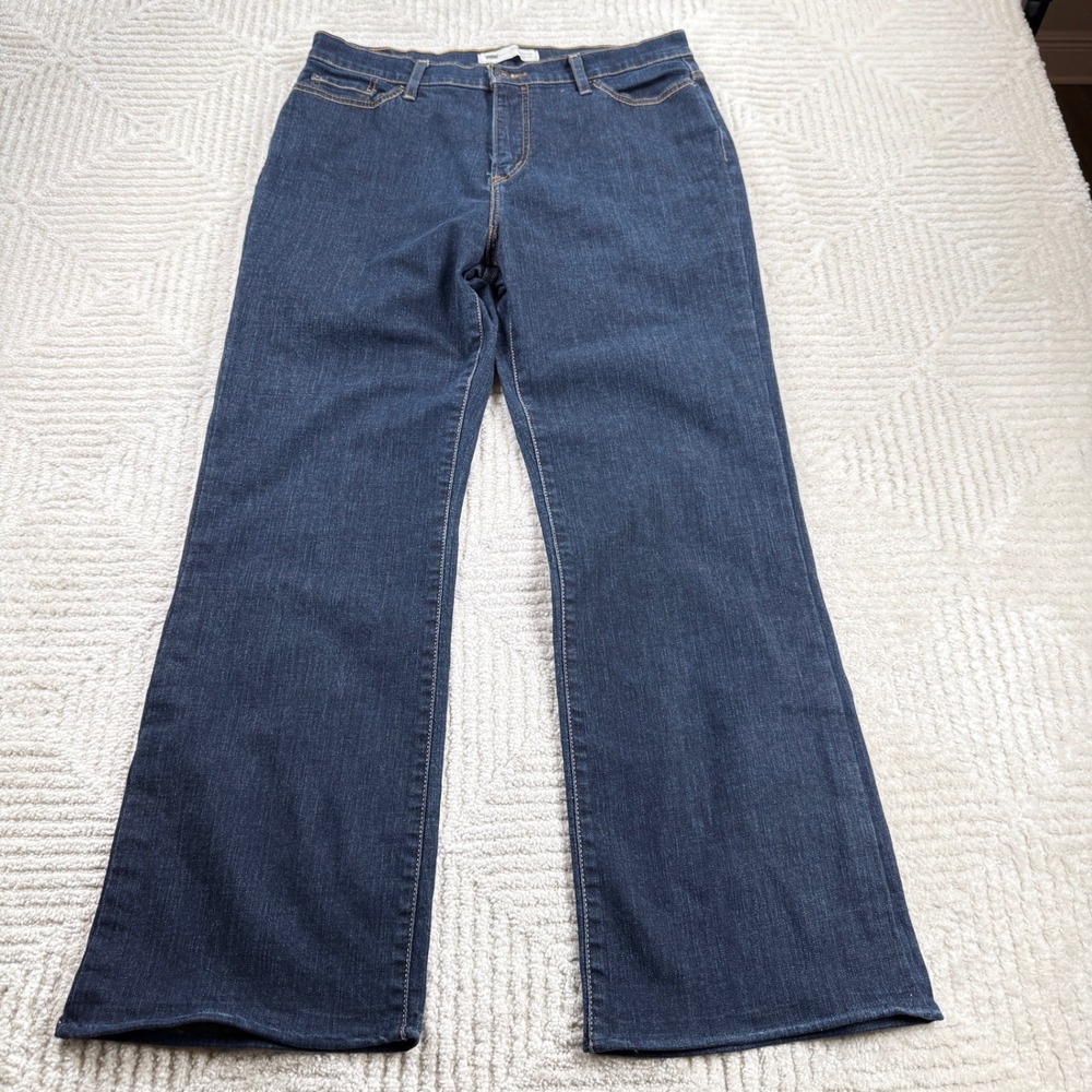 Levis 512 Perfectly Slimming Bootcut Jeans Womens 16M 33x29 Dark Wash Blue Denim